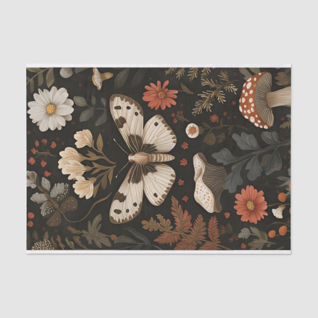 Herbstmuscheln und Blume fallen fallen Seidenpapier (Vorderseite)