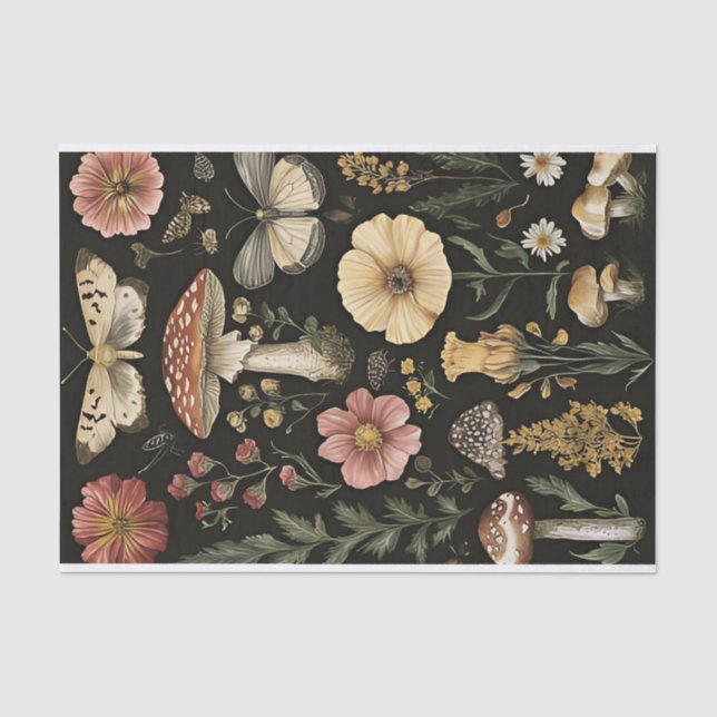 Herbstmuscheln und Blume fallen fallen Seidenpapier (Vorderseite)