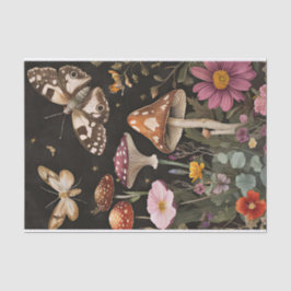 Herbstmuscheln und Blume fallen fallen Seidenpapier