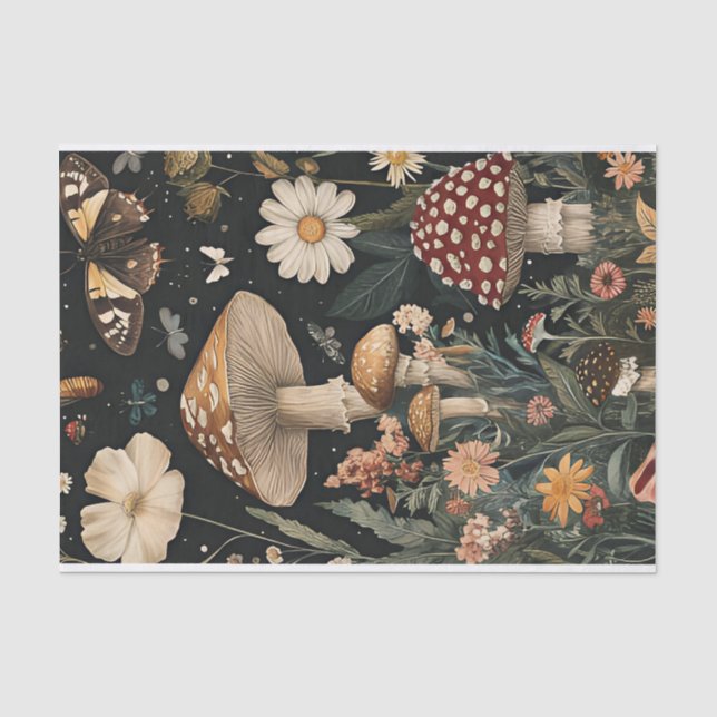 Herbstmuscheln und Blume fallen fallen Seidenpapier (Vorderseite)