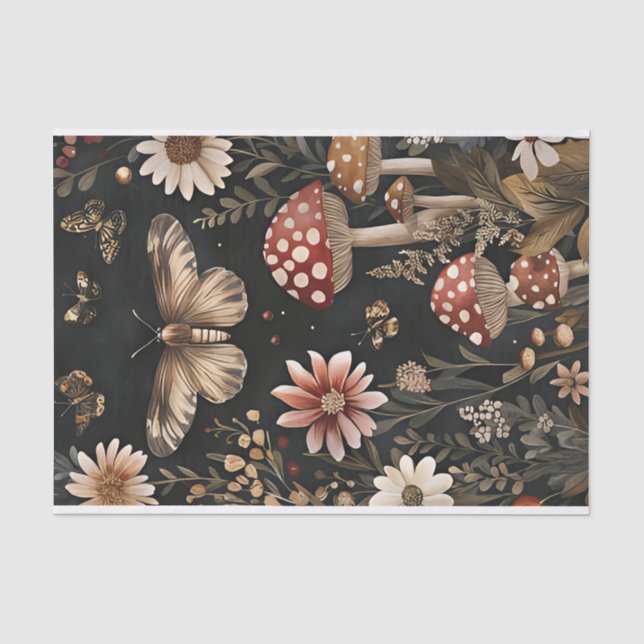 Herbstmuscheln und Blume fallen fallen Seidenpapier (Vorderseite)