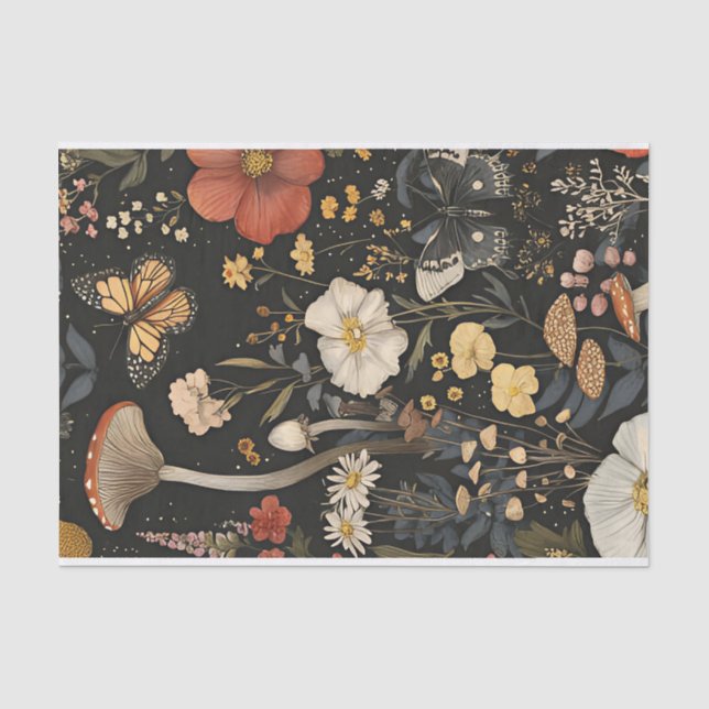 Herbstmuscheln und Blume fallen fallen Seidenpapier (Vorderseite)