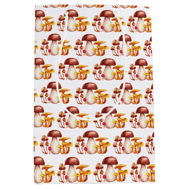 Herbstmushroom Wonderland Geschenktasche Mittlere Geschenktüte (Vorderseite)