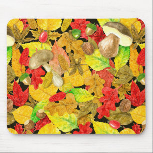 Herbstmuster der Wasserfarbe Mousepad