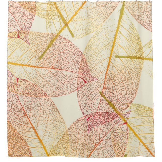 Herbstmuster Duschvorhang (Vorderseite)