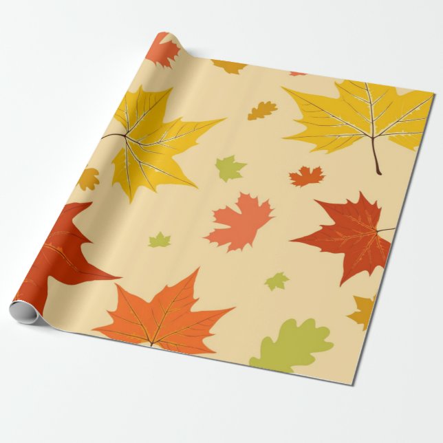 Herbstmuster Geschenkpapier (Ungerollt)