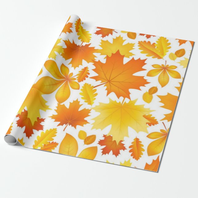 Herbstmuster Geschenkpapier (Ungerollt)