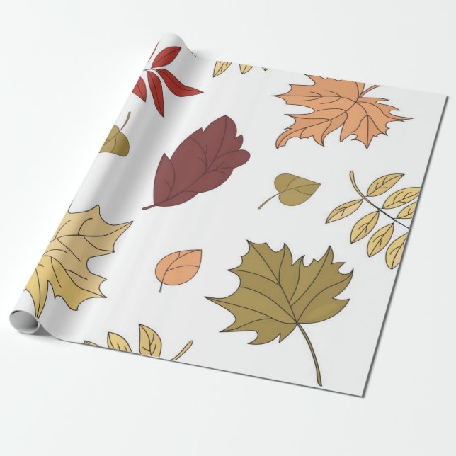 Herbstmuster Geschenkpapier (Ungerollt)
