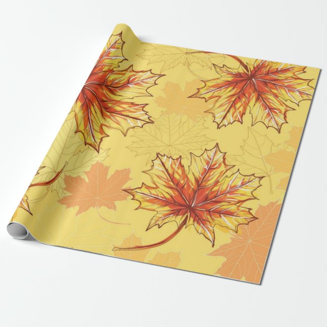 Herbstmuster Geschenkpapier (Ungerollt)