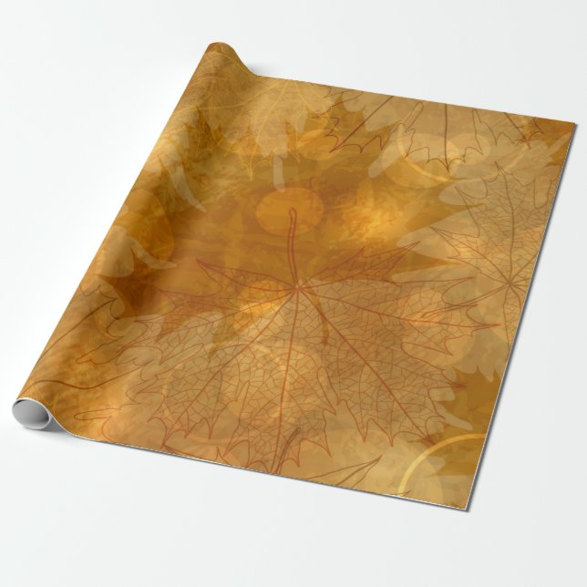 Herbstmuster Geschenkpapier (Ungerollt)