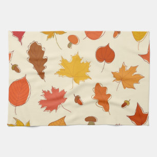 Herbstmuster Geschirrtuch