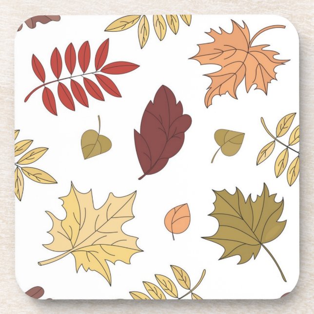 Herbstmuster Getränkeuntersetzer (Vorderseite)