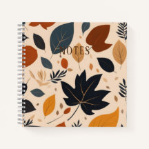 Herbstmuster Herbstmapfelleaf Notebook