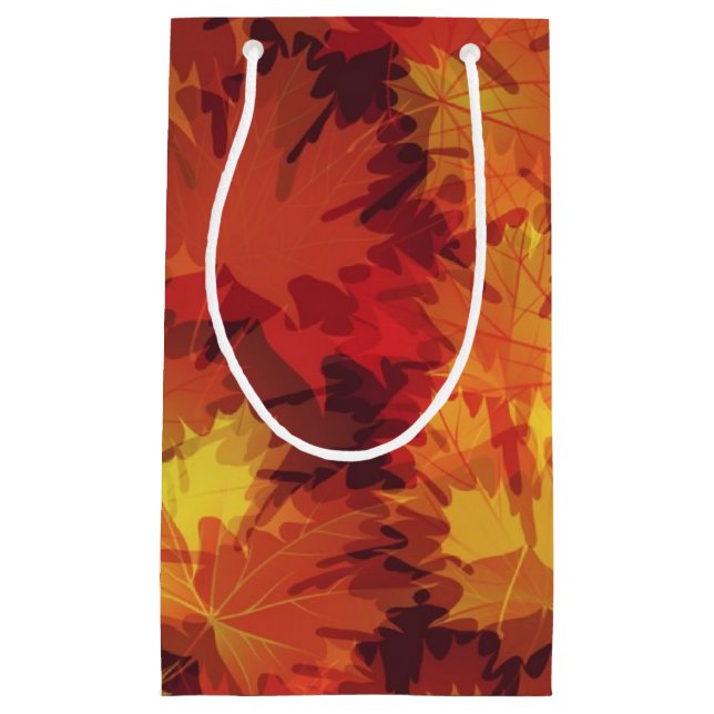 Herbstmuster Kleine Geschenktüte (Vorderseite)
