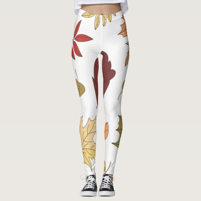 Herbstmuster Leggings (Vorderseite)
