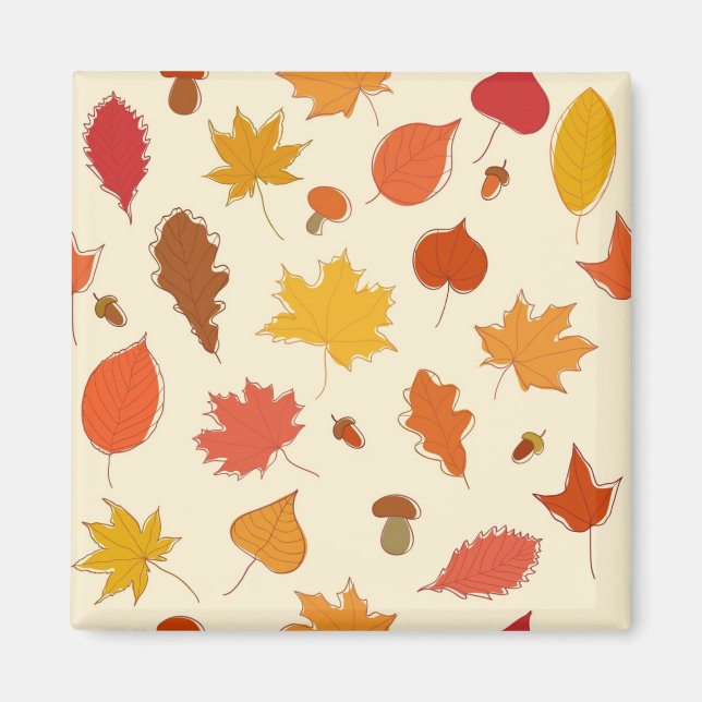 Herbstmuster Magnet (Vorne)