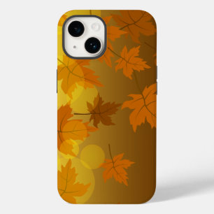 Herbstmuster mit abfallenden Ahorn-Blätter und Buc Case-Mate iPhone 14 Hülle