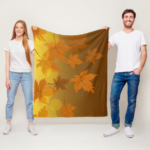 Herbstmuster mit abfallenden Ahorn-Blätter und Buc Fleecedecke