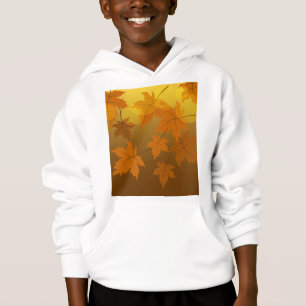Herbstmuster mit abfallenden Ahorn-Blätter und Buc Hoodie