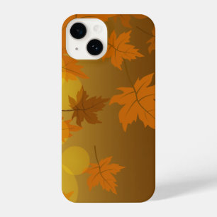 Herbstmuster mit abfallenden Ahorn-Blätter und Buc iPhone 14 Hülle