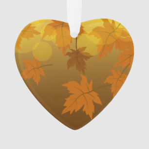 Herbstmuster mit abfallenden Ahorn-Blätter und Buc Ornament