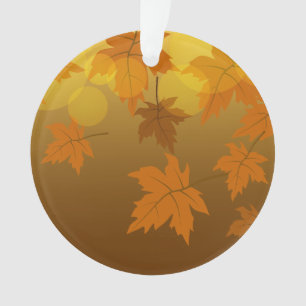 Herbstmuster mit abfallenden Ahorn-Blätter und Buc Ornament