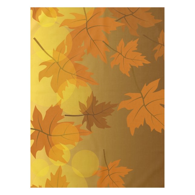 Herbstmuster mit abfallenden Ahorn-Blätter und Buc Tischdecke (Vorderseite)