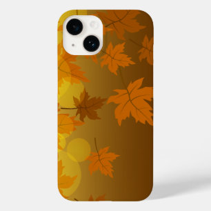 Herbstmuster mit fallenden Ahornblättern und Bokeh Case-Mate iPhone 14 Hülle