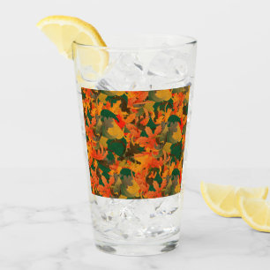 Herbstmuster mit fallenden Blättern Glas