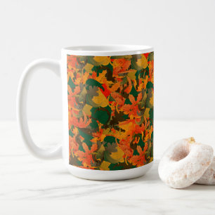 Herbstmuster mit fallenden Blättern Kaffeetasse