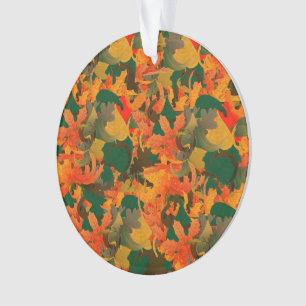 Herbstmuster mit fallenden Blättern Ornament