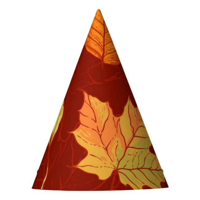 Herbstmuster Partyhütchen (Vorderseite)