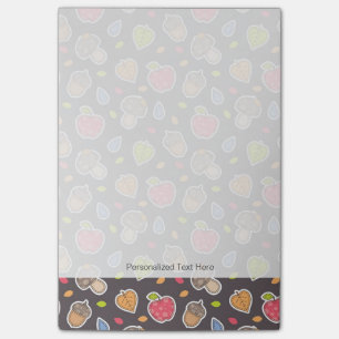 Herbstmuster Post-it Klebezettel