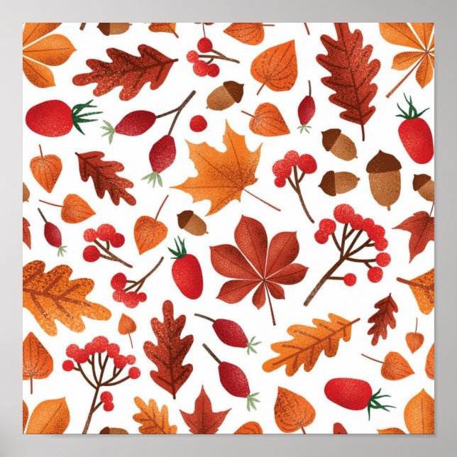 Herbstmuster Poster (Vorne)