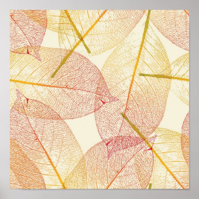 Herbstmuster Poster (Vorne)