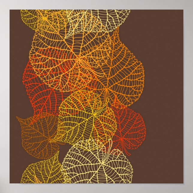 Herbstmuster Poster (Vorne)