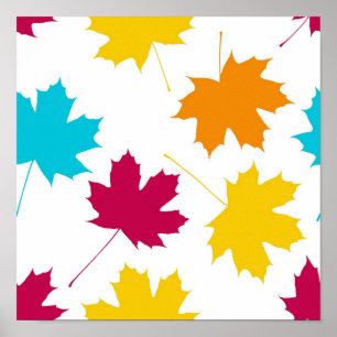 Herbstmuster Poster