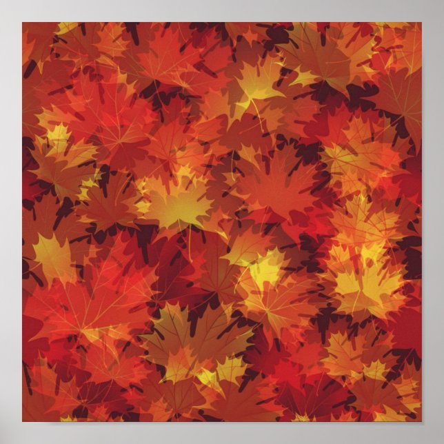 Herbstmuster Poster (Vorne)