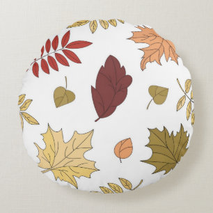 Herbstmuster Rundes Kissen
