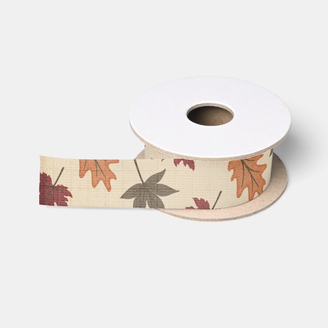 Herbstmuster Satinband (Spule)