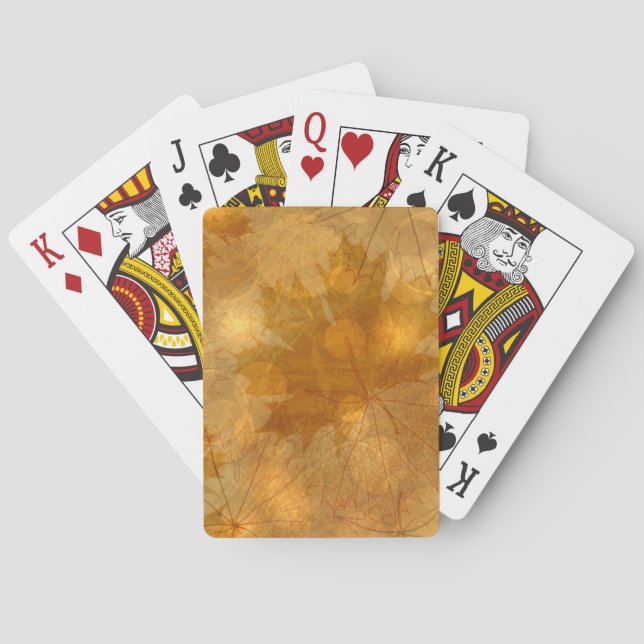 Herbstmuster Spielkarten (Rückseite)