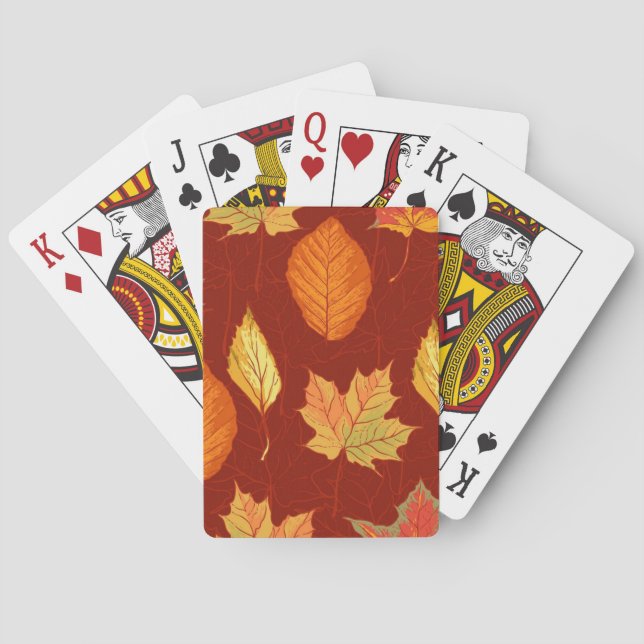 Herbstmuster Spielkarten (Rückseite)
