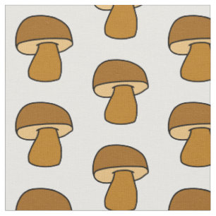 Herbstmuster von Porcino Mushroom Stoff