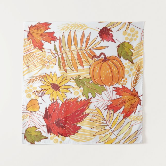 Herbstmuster Wandteppich (Vorderseite)