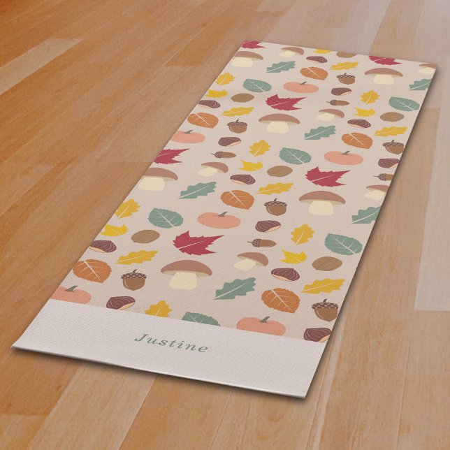 Herbstmuster Yogamat Yogamatte (Autumn Pattern Yoga Mat)