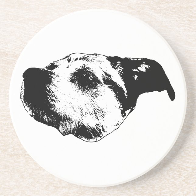 Herbstnachglühen — Terrier Getränkeuntersetzer (Vorne)