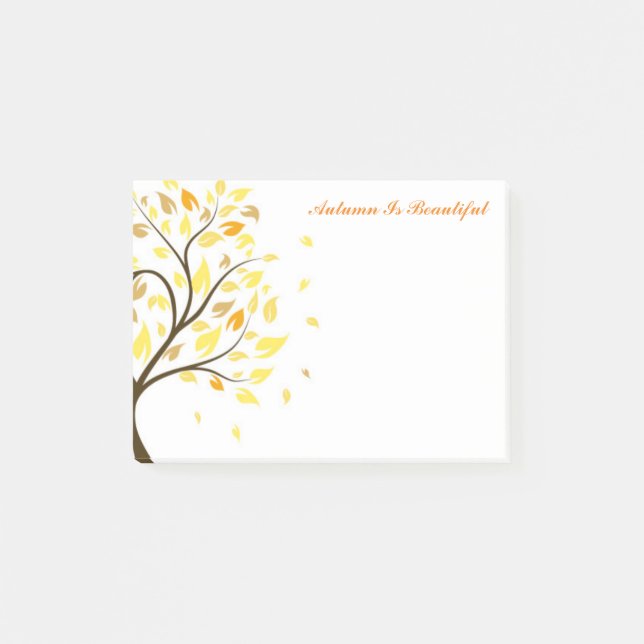 Herbstnachrichten Herbst ist schön Post-it Klebezettel (Vorderseite)