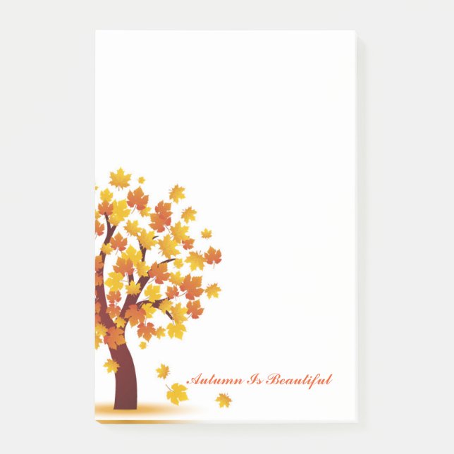 Herbstnachrichten Herbst ist schön Post-it Klebezettel (Vorderseite)