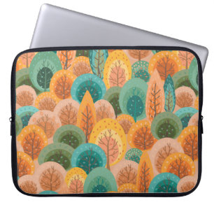 Herbstnahtloses Muster mit abstrakter flacher Hand Laptopschutzhülle