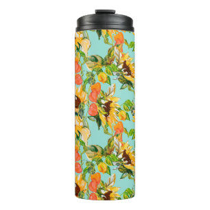 Herbstnahtloses Muster Thermosbecher